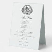 Plaque De Table Élégant Cheval Equestre Monogram Bar Menu Boissons (Recto)
