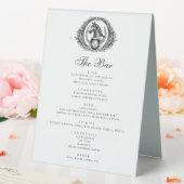 Plaque De Table Élégant Cheval Equestre Monogram Bar Menu Boissons (In SItu (Mariage))
