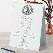Plaque De Table Élégant Cheval Equestre Monogram Bar Menu Boissons (En SItu (Tableau))