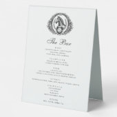 Plaque De Table Élégant Cheval Equestre Monogram Bar Menu Boissons (Verso)