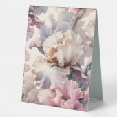 Plaque De Table Élégant Chic Blush rose fleuri Numéro de table Sig (Verso)