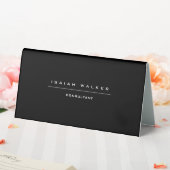 Plaque De Table Élégant Chic Plain Unique Spécial Noir & Blanc (In SItu (Mariage))