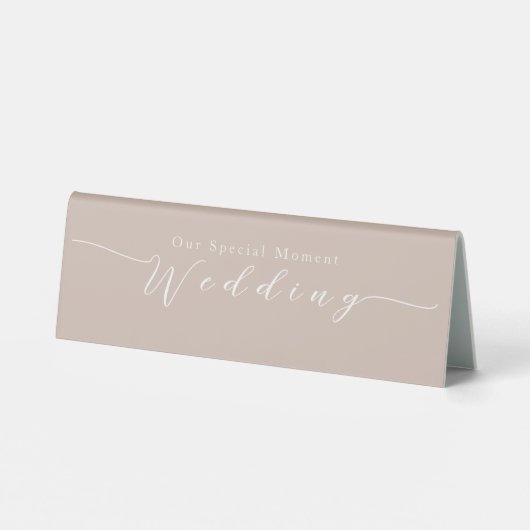 Plaque De Table Élégant Chic Rose Mariage Table Réservé Signal Rés (Verso)