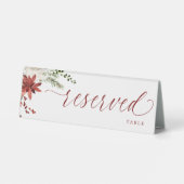 Plaque De Table Elegant Christmas Holiday Reserved (Verso)