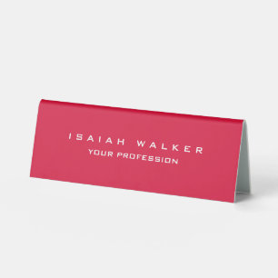 Plaque De Table Élégant Classy Plain Unique Special Crimson Rouge