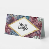 Plaque De Table Élégant Diamant Floral Buffet Étiquette alimentair (Verso)