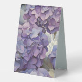 Plaque De Table élégant doux clair violet floral (Verso)