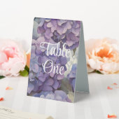 Plaque De Table élégant doux clair violet floral (In SItu (Mariage))