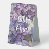 Plaque De Table élégant doux clair violet floral (Recto)