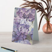 Plaque De Table élégant doux clair violet floral (En SItu (Tableau))