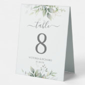 Plaque De Table Elégant Eucalyptus Feuille Mariage or vert (Verso)