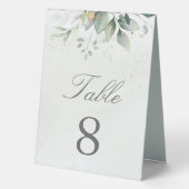 Plaque De Table Elégant Eucalyptus Feuille Mariage or vert (Verso)