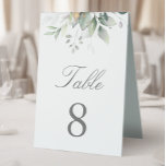 Plaque De Table Elégant Eucalyptus Feuille Mariage or vert<br><div class="desc">De beaux numéros de table mariage avec des eucalyptus aquarelles et des feuilles d'or. Un choix parfait pour les mariages extérieurs.</div>