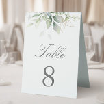 Plaque De Table Elégant Eucalyptus Feuille Mariage or vert<br><div class="desc">De beaux numéros de table mariage avec des eucalyptus aquarelles et des feuilles d'or. Un choix parfait pour les mariages extérieurs.</div>