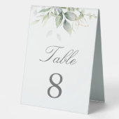 Plaque De Table Elégant Eucalyptus Feuille Mariage or vert (Recto)