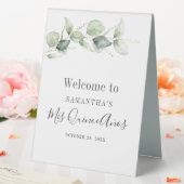 Plaque De Table Elégant Eucalyptus Feuille Mis Quince Anos (In SItu (Mariage))