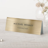 Plaque De Table Élégant Faux Gold Metallic Professionnel (En SItu (Tableau))