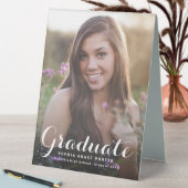Plaque De Table Elegant Graduation Photo Grad Party (En SItu (Tableau))