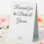 Plaque De Table Élégant Gras Minimaliste Noir/Blanc Mariée & Salle (In SItu (Mariage))