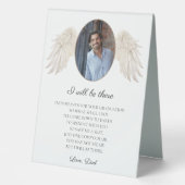 Plaque De Table Elegant I Will Be There Photo Save a Seat Memorial (Recto)