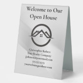 Plaque De Table Élégant immobilier en argent (Recto)