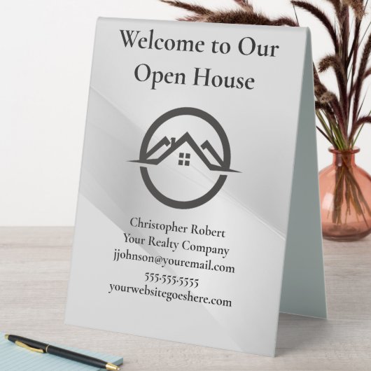 Plaque De Table Élégant immobilier en argent (En SItu (Tableau))