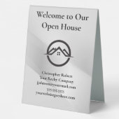 Plaque De Table Élégant immobilier en argent (Verso)