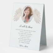 Plaque De Table Élégant Je Serai Là Mémorial Graduation (Recto)