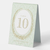 Plaque De Table Elegant Laurel Wreath | Damas vert (Verso)