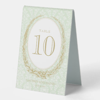 Plaque De Table Elegant Laurel Wreath | Damas vert