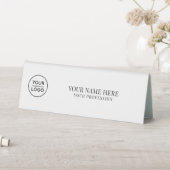 Plaque De Table Elegant Logo Employee Name, Profession (En SItu (Tableau))