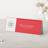 Plaque De Table Elegant Logo Employee Name, Profession (En SItu (Tableau))