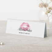 Plaque De Table Élégant maquilleur de lèvres roses (En SItu (Tableau))