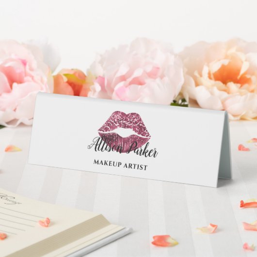 Plaque De Table Élégant maquilleur de lèvres rouges (In SItu (Mariage))