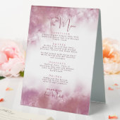 Plaque De Table Elégant marbre aquarelle mariage table menu pied (In SItu (Mariage))