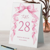 Plaque De Table Élégant Mariage à mâchoire douce rose (En SItu (Tableau))