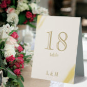 Plaque De Table Élégant Mariage classique de crème ancienne or