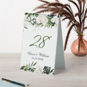 Plaque De Table Elégant Mariage de Bohême Orchidées Blanches (En SItu (Tableau))