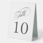 Plaque De Table Élégant Mariage de calligraphie Numéros de tableau (Recto)