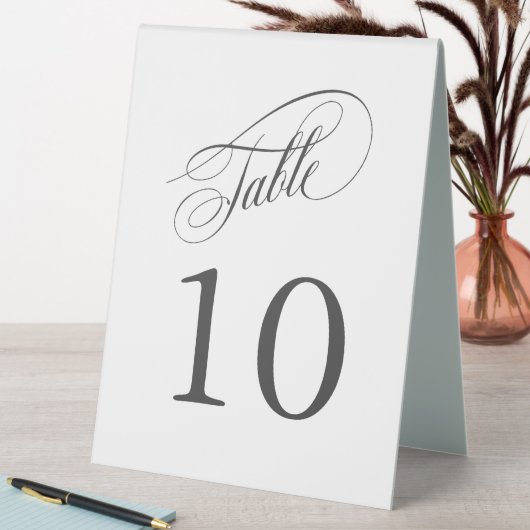 Plaque De Table Élégant Mariage de calligraphie Numéros de tableau (En SItu (Tableau))