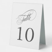 Plaque De Table Élégant Mariage de calligraphie Numéros de tableau (Verso)