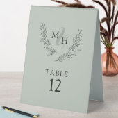 Plaque De Table Élégant Mariage de la couronne de monogramme (En SItu (Tableau))