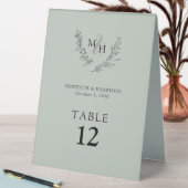 Plaque De Table Élégant Mariage de la couronne de monogramme (En SItu (Tableau))