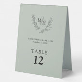 Plaque De Table Élégant Mariage de la couronne de monogramme (Verso)