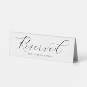 Plaque De Table Elégant Mariage de luxe Réservé (Verso)