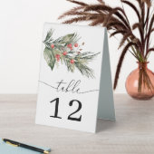 Plaque De Table Elégant Mariage de Noël aquarelle (En SItu (Tableau))