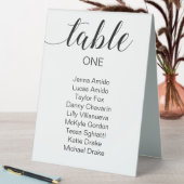 Plaque De Table Élégant Mariage de script noir (En SItu (Tableau))