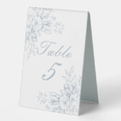 Plaque De Table Élégant Mariage Floral Floral (Recto)