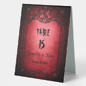 Plaque De Table Élégant Mariage gothique d'Halloween (Recto)