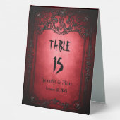 Plaque De Table Élégant Mariage gothique d'Halloween (Verso)